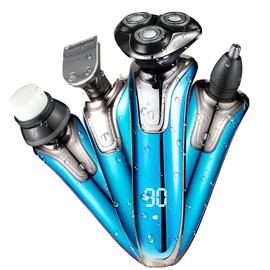 Electric Shaver Razor for Men 4 in 1 Rotary Shaver Beard Trimmer Wet Dry Shaver