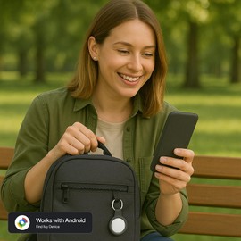 Android AirTag - The Best Tracker Tag for Android Devices (White)