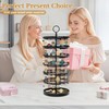 TANOSAN 6 Tier Rotating Earring Holder Organizer Stand Adjustable Plastic