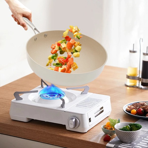 TBvechi 30cm Medical Stone Nonstick Frying Pot Skillet with Lid,