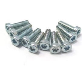 Tuckaner Lot of 10 - T25 fits Torx 5MM 20MM Bolt Spline Screw IS-M5x20 for 9022 371 1020, One, Silver