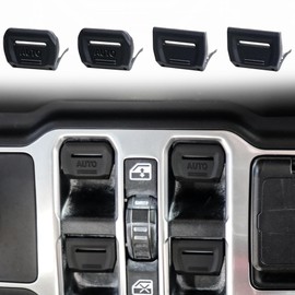 BESTAOO Center Console Window Switch Button Cover Trim Interior Accessories for 2018-2024 2025 Jeep Wrangler JL JLU 4XE Gladiator JT 2/4 Door (Blade Black)