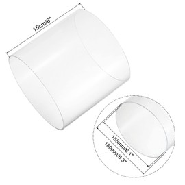 sourcing map Acrylic Pipe Clear Rigid Round Tube 155mm ID 160mm OD 6" for Lamps and Lanterns, Water Cooling System