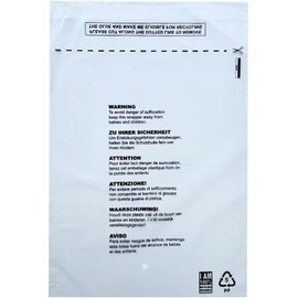 8" x 10" (203mm x 254mm) - 100 Pack - Clear Garment Poly Bags - Self-Sealing, Dust-Free Clothes Protection, Transparent, FBA Approved Suffocation Warning - for Travel, Storage & Retail - Clear Bags
