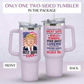 Gifts for Wife from Husband - Wedding Anniversary, Birthday Gifts for Wife, Mothers Day Gifts for Wife, Christmas Gifts for Wife - Wife Gifts - Romantic I Love You Gifts for Her - 40 Oz Purple Tumbler