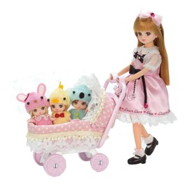 Takara Tomy Licca TAKARA TOMY LF-11 Baby Stroller, Dress-Up, Doll, Pretend Play, Toy, Ages 3 and Up, Toy Safety Standards, ST Mark Certified