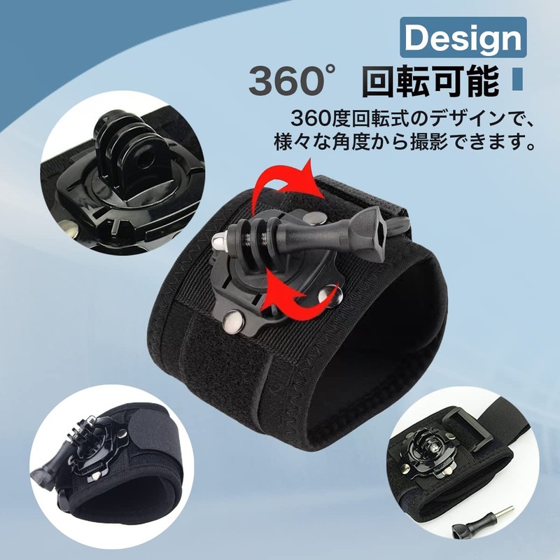 Rajjo Wrist Mount Wrist Strap Rotating GoPro Accessories Fixed Shooting