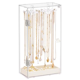 boailydi Cirhy Rotación Acrílico Soporte para Collares Base Colgante Organizador de Joyería Caja de Exhibición Organizador de Pendientes Soporte para 