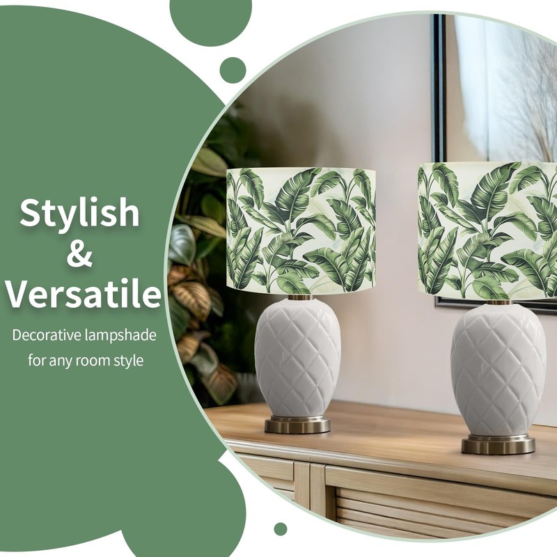 Espossi Lamp Shades For Table Lamps, HD Printing Green Banana