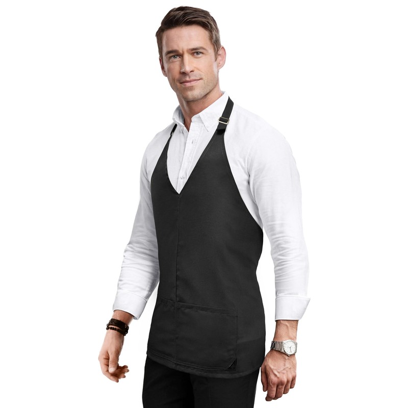 Under NY Sky V Neck Short Apron - Unisex Bib,
