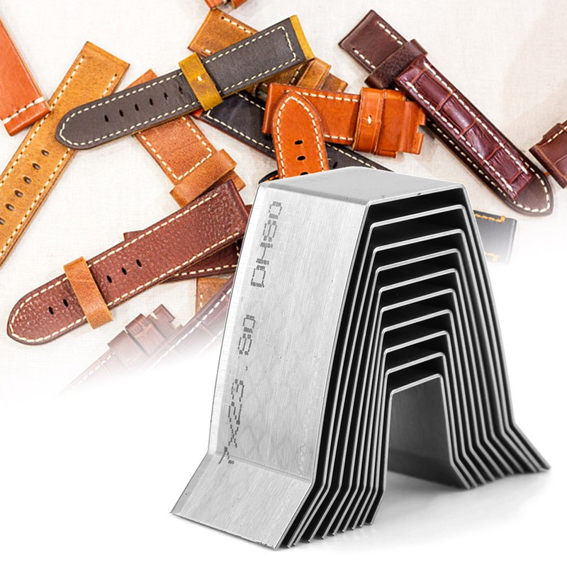 10pcs DIY Leather Craft Belt End Flat/Sharp End Die Cut