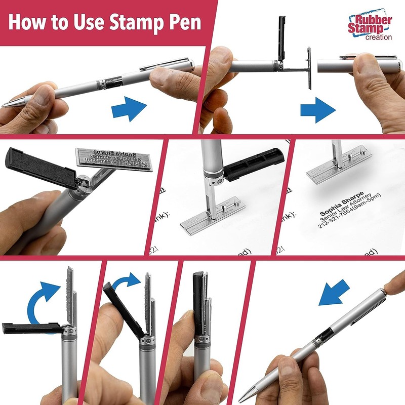 Heri Metal Signature Stamp Pen with Free Engraving - Black