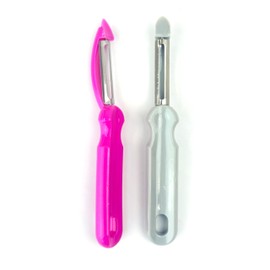 Lizzy 2pc Vegetable Peeler | Sharp Stainless Steel Peeler with Easy Non-Slip Hand Grip, Potato Peelers for Kitchen, Fruit, Carrot, Apple, Veggie, Kiwi, Durable