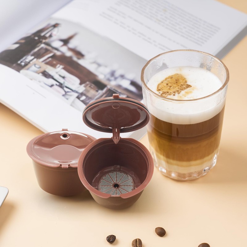 6pcs Dolce Gusto Pods Refillable,Reusable Coffee Capsule Filters for Dolce