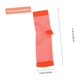 TOVINANNA 1 Pair Sports Ankle Support Toeless Compression Socks Plantar Sleeves Ankle Guard Compression Ankle Socks Men Running Ankle Brace Socks for Women Ankle Support Socks Nylon Orange