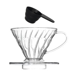 Plastic Coffee Dripper Size 02, with Free Coffee Scoop, V60 Coffee Dripper, Pour over dripper.