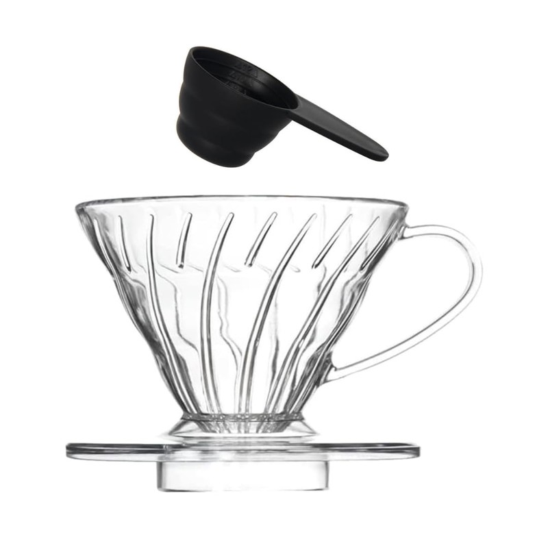 Plastic Coffee Dripper Size 02, with Free Coffee Scoop, V60