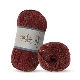 Yarn Bee 4 - Medium Yarn for Crocheting & Knitting – Soft Yarn Skein – 220 Yards of Acrylic & Hemp Yarn for Crocheting Blankets, Hats, & More – Craft Supplies for Handcrafting, Olive