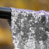 JYFLZQ Silver Sequin Backdrop Curtains 4x10ft(WxH) 2 Panels Glitter Photo
