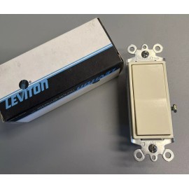 LEVITON 5603-2A 3 WAY GROUNDING DECORA ROCKER SWITCH ALMOND