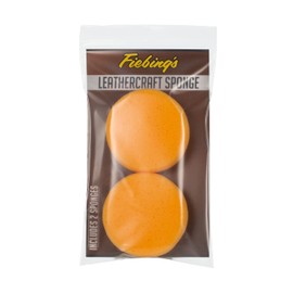 Fiebing's Leathercraft Sponges (2 Pack) - 3" Round Painting Sponges to Apply Fiebing's Leather Dyes, Stains, Top Finishes, Saddle Soaps - Multi-Purpose for Watercolor, Pottery, Ceramics, Arts & Crafts