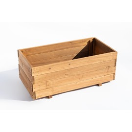 ScienGarden Wooden Garden Bed Planter Box - 31.5Wx15.75Dx12.6H Inch Outdoor Flower & Vegetable Bed with Drainage Holes | Reinforced Rot-Resistant Fir Wood,for Herbs, Fruits, Patio & Balcony