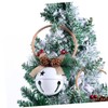 Ciieeo 4pcs Christmas Bell Decorations White Red Hanging Bells with