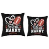Football Nanny of A Football Player Nanny Throw Pillow