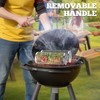 ivtivfu Rolling Grill Basket, Removable Wooden Handle, 304 Stainless Steel,