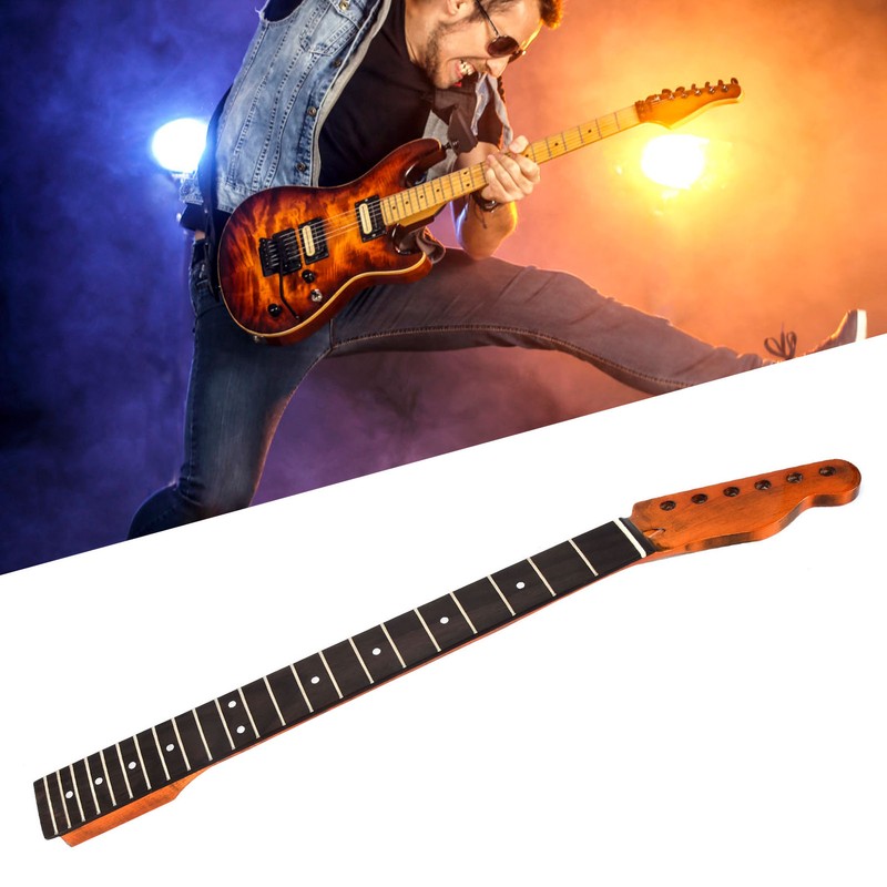 Guitar Neck 22 Fret Rosewood Maple Fingerboard Replacement Electric Guitars