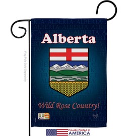 Canada Provinces Alberta Garden Flag Regional Canadian Territories Region Country Particular Area Small Decorative Gift Yard House Banner Made in USA 13 X 18.5