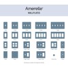 Amerelle 3000TTTBT Metro Wallplate, 3 Toggle, Ceramic, Biscuit, 1-Pack