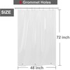 48 x 72 Stall Shower Curtain Liner with Magnets &