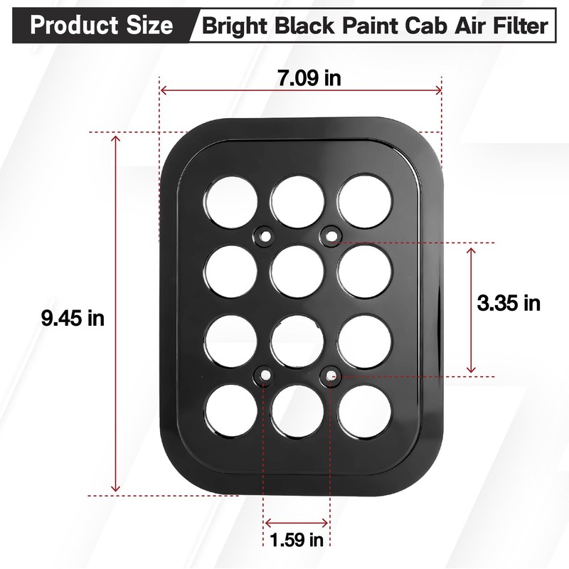 CF19501 Cabin Filter Glossy Black Exterior With 2 Filter Layers
