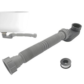 1 1/2 Inch Tub Drain Kit with Low Profile P Trap,Flexible Drain Pipe for Freestanding Tub, RV Shower, Clawfoot Tub - Low Profile Shower Drain Kit, Easy Installation