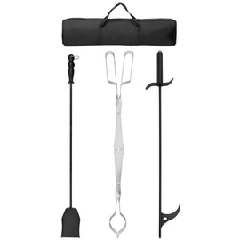 DcYourHome Fire Place Tools Sets with bag, Outdoor Fire Poker Fireplace Tool Set, 36 inch Fire Place Tongs, Extra Long Fireplace Shovel Tools, Fire Pit Accessories for Campfire Picnic Outside & Inside