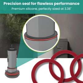 Gadgetime USA Flush Valve Seal Replacement for Kohler K-GP1059291 2475620-3.38 Inch Red Silicone Toilet Tank Gasket Ring for Quick Installation