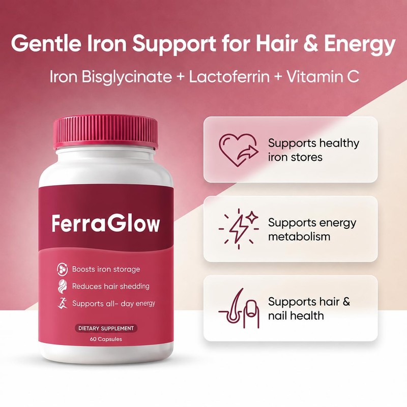Megacephalus Ferraglow Ferritin Supplement for Women, Ferra Glow Daily Iron