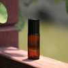 LNYMZD 2Pcs Brown 50ml Glass Essential Oil Roller Bottles Refillable