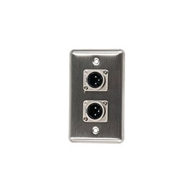 Elite Core Duplex Wall Plate w/2 XLR Male Connections D-2-2XM
