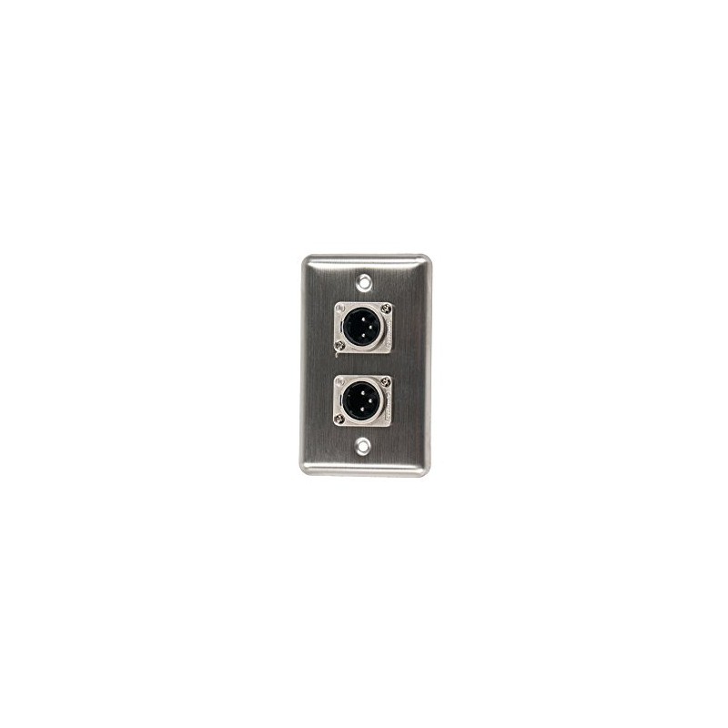 Elite Core Duplex Wall Plate w/2 XLR Male Connections D-2-2XM
