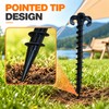 Black Plastic Screw Tent Stakes for Camping – Ground Anchors