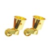 TOOLDO 2PCS Solid Brass Universal Furniture Casters Polished Antique Cup