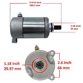 HH BROS Starter and Drive Bendix for Polaris Ranger 400 4x4 2010 2011 2012 2013 2014 3084981 3090188