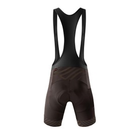 Santic Men's Bib Shorts, Cycling Pants, For Summer, Bicycle, 3D Sponge Padding, Sweat Absorbent, Quick Drying, Brown pocket