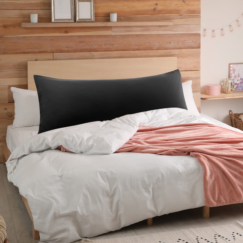 sourcing map Soft Brushed Microfiber Body Pillow Cover with Zipper