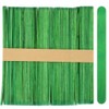 50 Sticks - Wood Craft Popsicle Sticks 4.5 Inch -Green