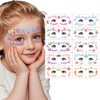 CAMOSE Easter Face Tattoos For Kids Aldult,10 Styles Face Bunny