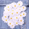 1 pcs IRON ON PATCH APPLIQUE DAISY 1 1/2" white/