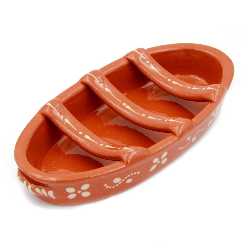 Ceramica Edgar Picas Traditional Portuguese Clay Terracotta Sausage Roaster (N.